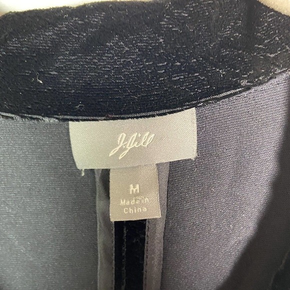 J Jill Black Velvet Blazer Jacket Knot Buttons - Picture 4 of 6